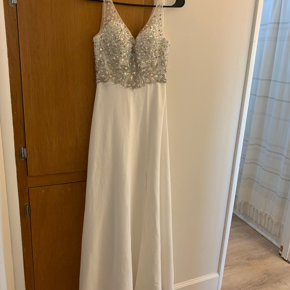 White formal dress